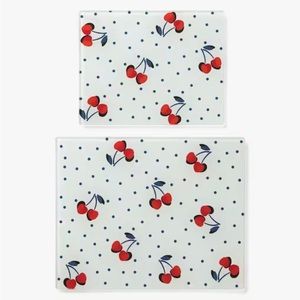 2 New Kate Spade ♠️ Vintage Cherry Dot Prep Board Set